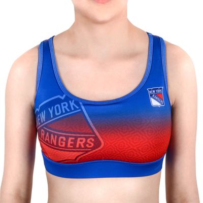 FOCO New York Rangers Gradient Sports Bra Extra Small