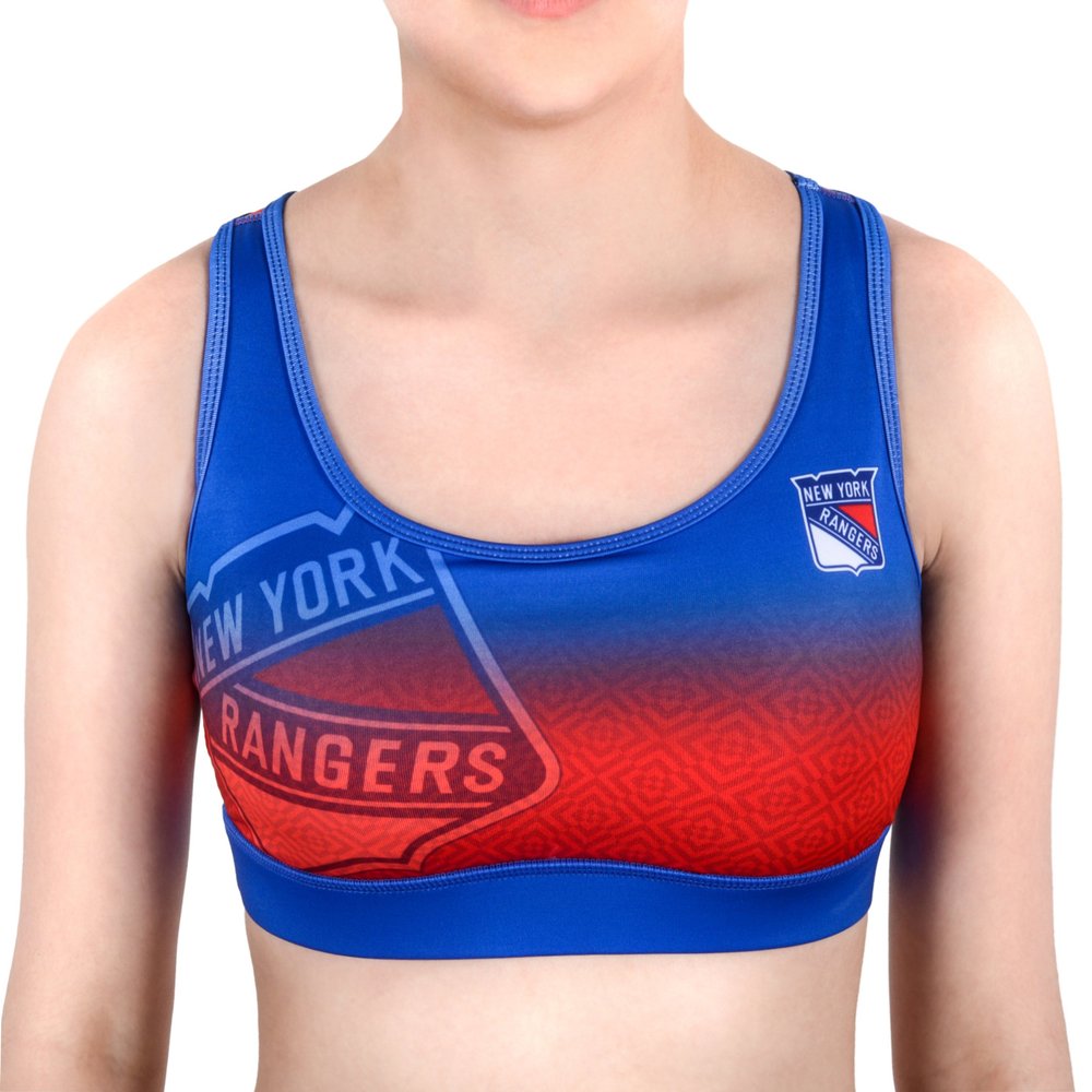 FOCO New York Rangers Gradient Sports Bra Extra Small