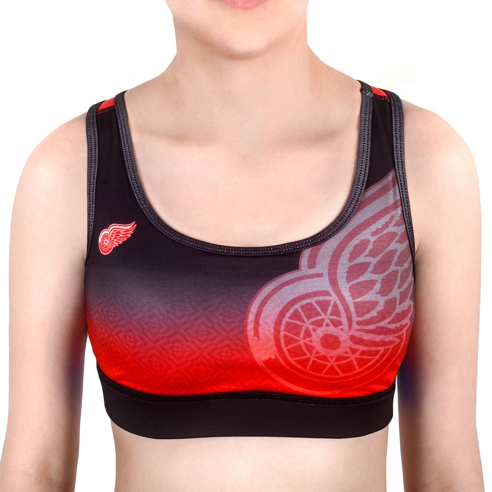 FOCO Detroit Red Wings Gradient Sports Bra Medium