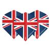 RED DRAGON Hardcore Union Jack Extra Thick Standard Dart Flights - 5 Sets Per Pack (15 Dart Flights in Total) view 3