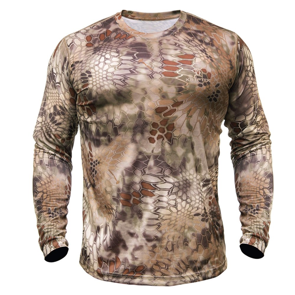 Kryptek Hyperion Long Sleeve, Lightweight, Breathable, Stealthy Camo Hunting and Fishing Shirt