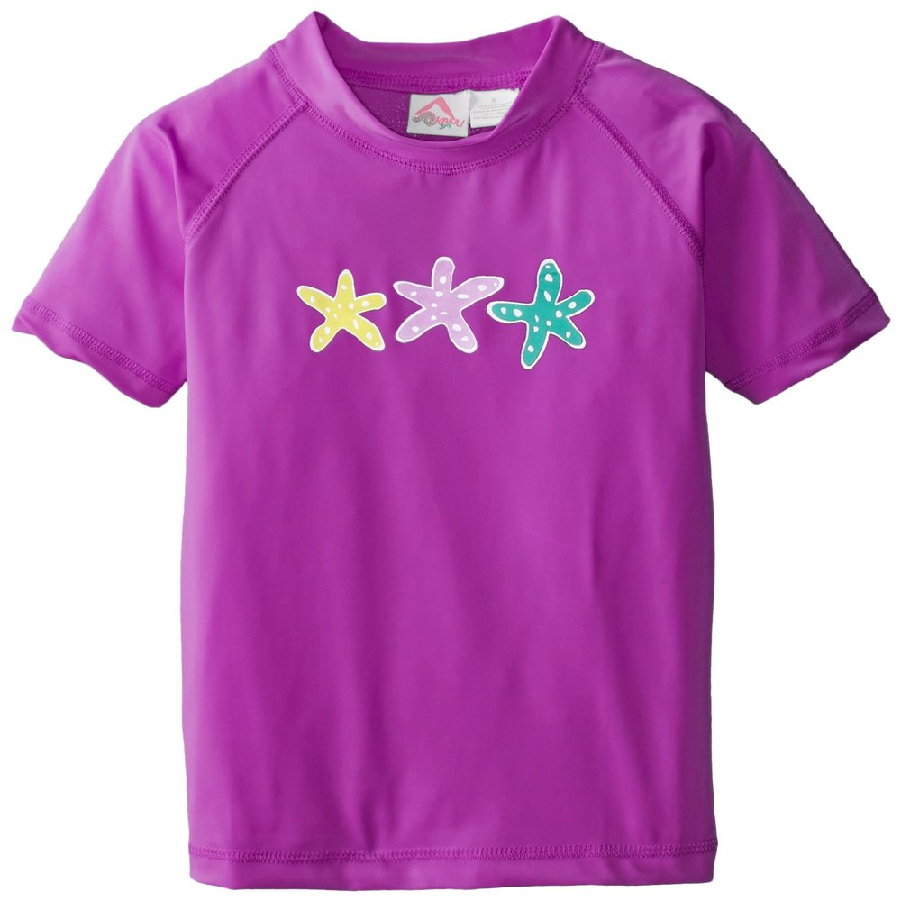 Kanu Surf Big Girls Jade UPF 50+ Sun Protective Rashguard Swim Shirt, Ariel Purple, Large (12)