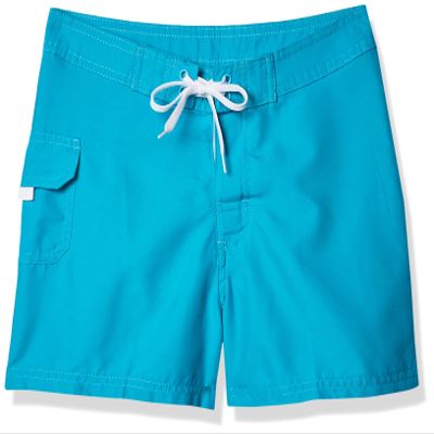 Kanu Surf Big Girls Sassy UPF 50+ Quick Dry Beach Coverup Boardshort, Sassy Aqua Solid, X-Large (16)