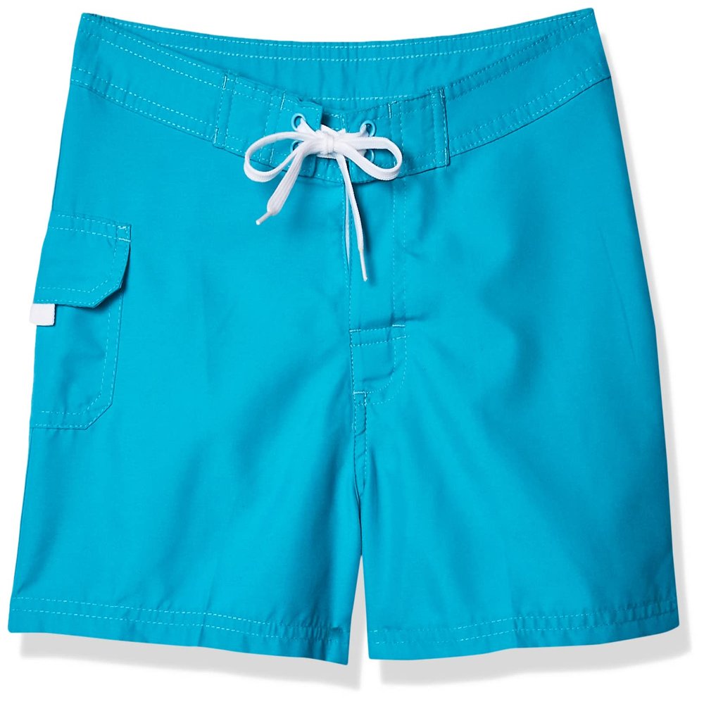 Kanu Surf Big Girls Sassy UPF 50+ Quick Dry Beach Coverup Boardshort, Sassy Aqua Solid, X-Large (16)