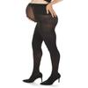 MeMoi Microfiber Opaque Maternity Tights, 60 Denier Comfortable and Roomier Maternity Shapewear - Sizes Small to Q2, Black, Medium/Large