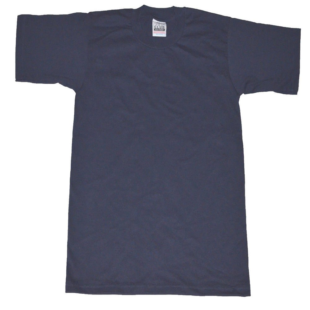 AAA Alstyle Men's Solid Plain Tshirt T Shirts Large (Navy Blue)