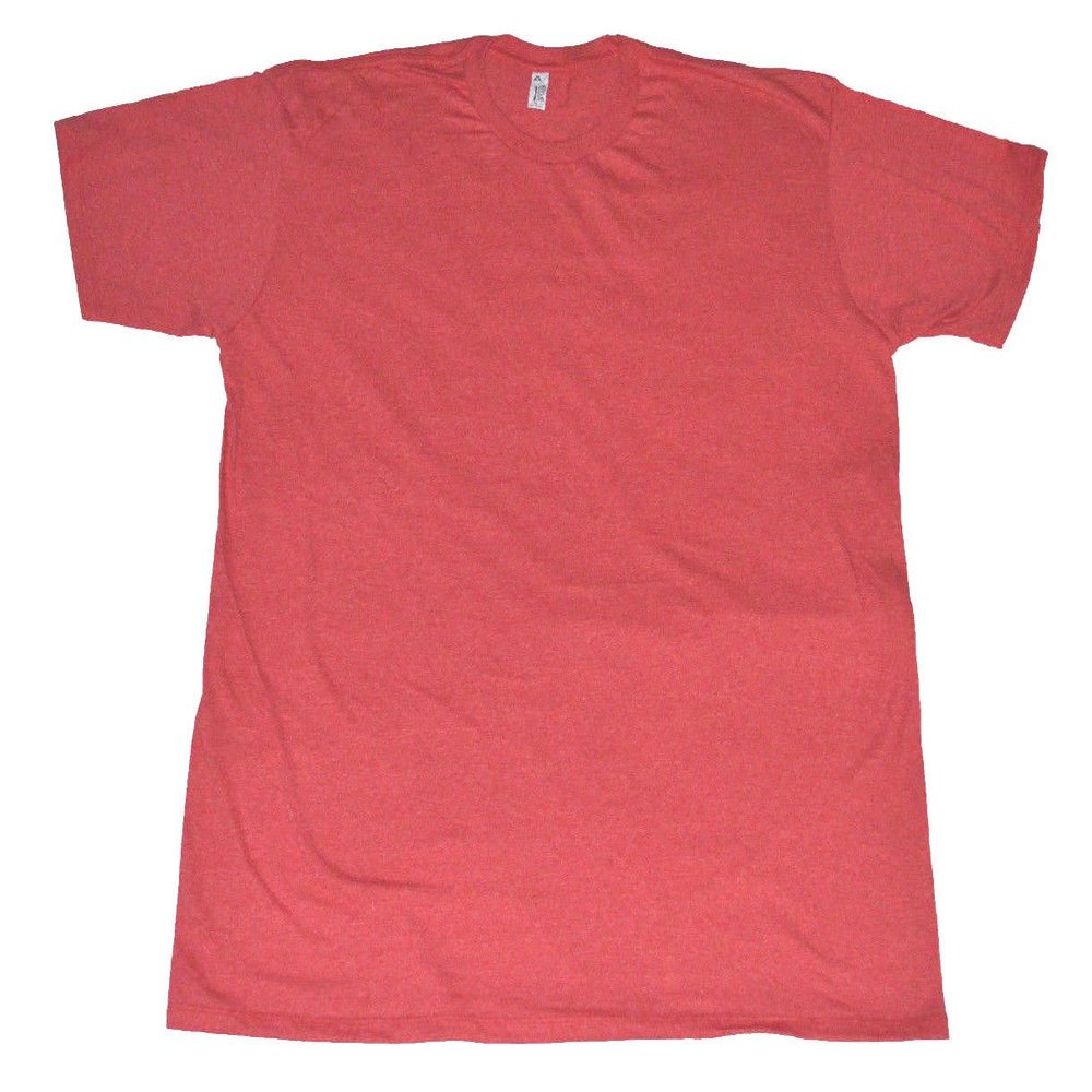 Alstyle AAA Men's Solid Plain Tshirt T Shirts Large (Red Heather)