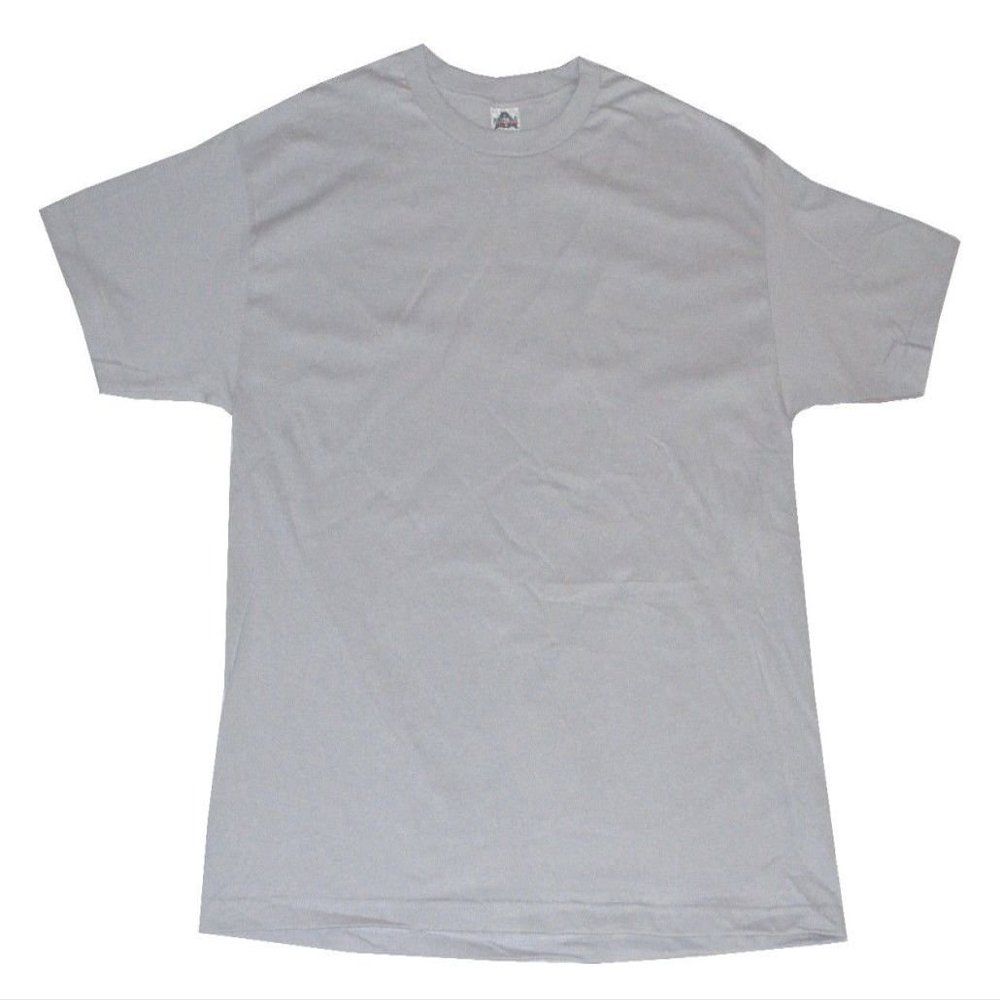 Alstyle AAA Men's Solid Plain Tshirt T Shirts Large (Silver)