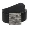 1 1/2" Clamp On Rectangular Buckle with Free Belt Strap Size: M-34" Color: Black view 1