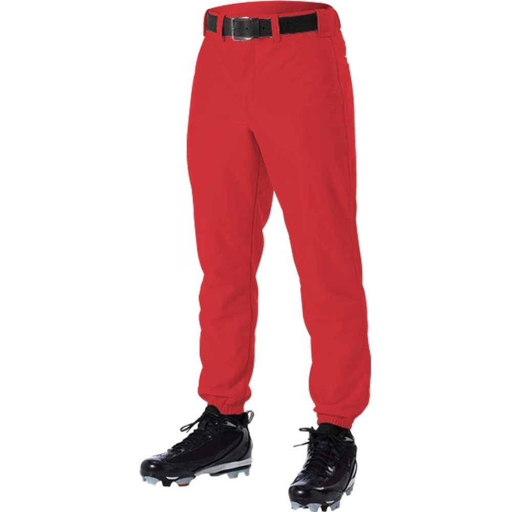 Alleson 605PY Youth Baseball Uniform Boys Solid Pants A Red XL