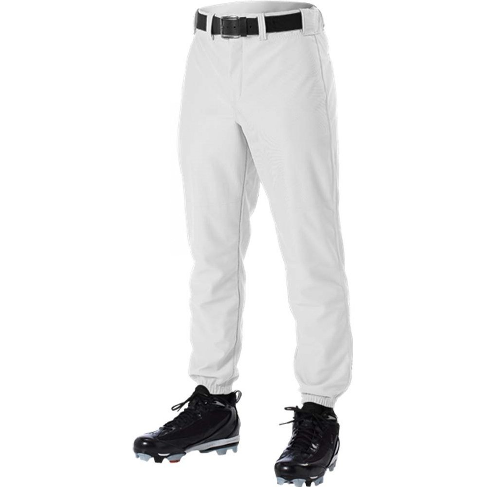 Blackout Tees Alleson 605PY Youth Baseball Uniform Boys Solid Pants A White XS