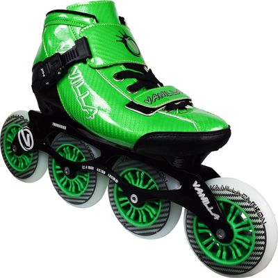 V N L A Carbon Speed Inline Skates Green 1