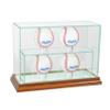 4 Upright Baseball Display Case - Walnut view 1