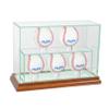 5 Upright Baseball Display Case - Walnut view 1