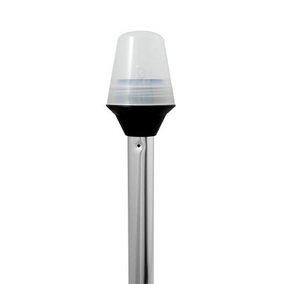 1 - Attwood Frosted Globe All-Around Pole Light w/2-Pin Locking Collar Pole - 12V - 36"