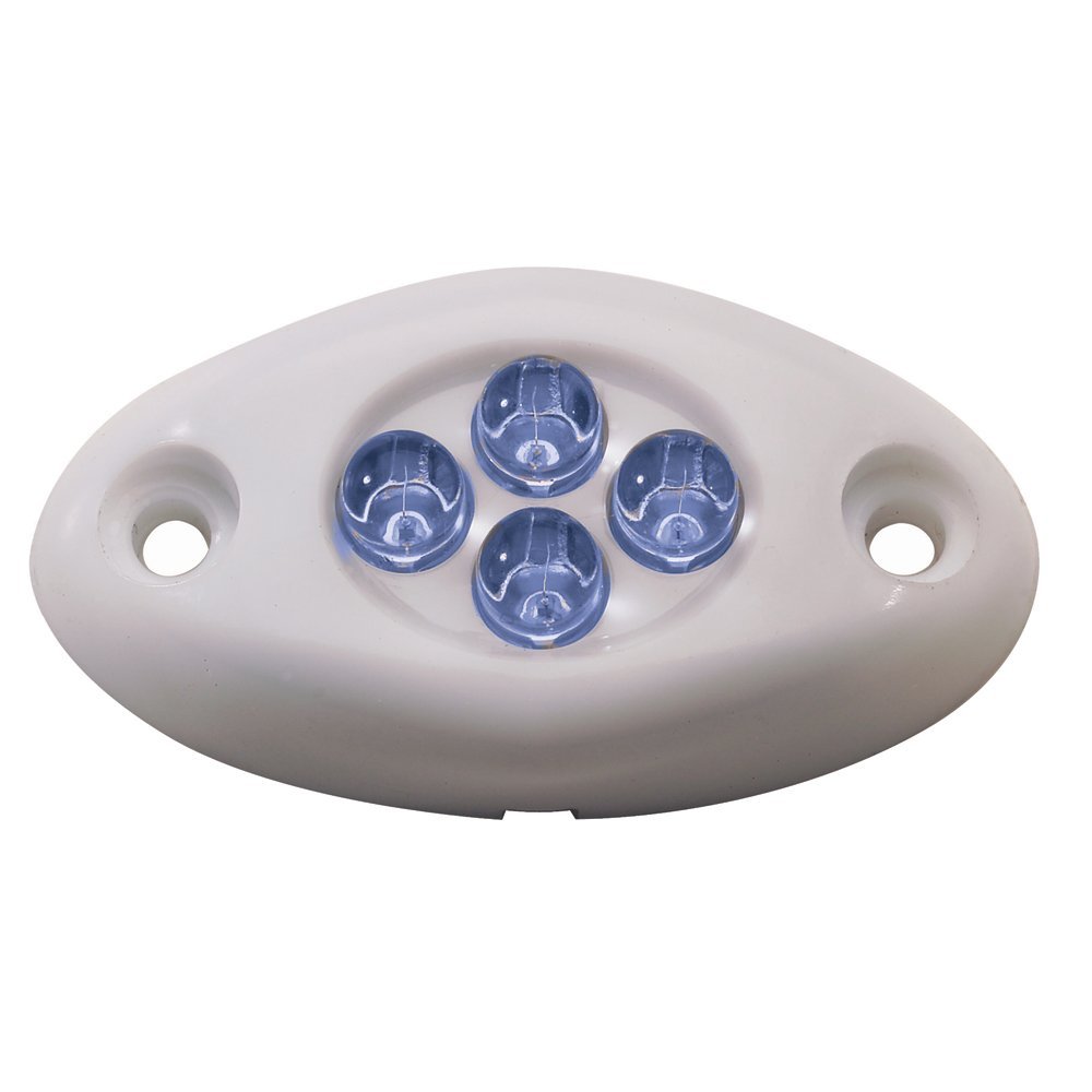 1 - Innovative Lighting Courtesy Light - 4 LED Surface Mount - Blue LED/White Case