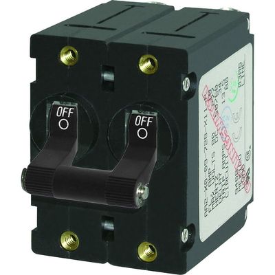 1 - Blue Sea 7239 A-Series Double Pole Toggle - 40A - Black
