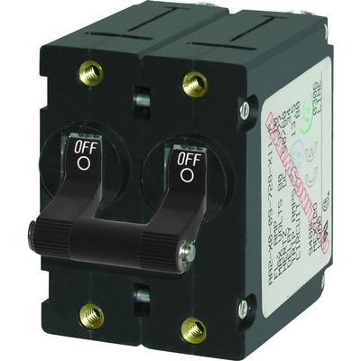 1 - Blue Sea 7241 A-Series Double Pole Toggle - 50A - Black