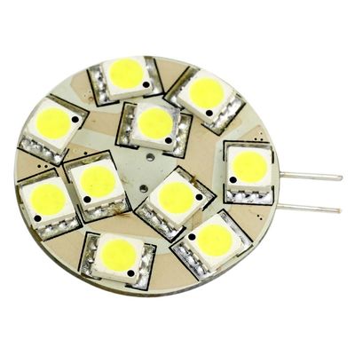 1 - Lunasea G4 12 LED Side Pin Light Bulb - 12VAC or 10-30VDC 2W/140 Lumens - Warm White