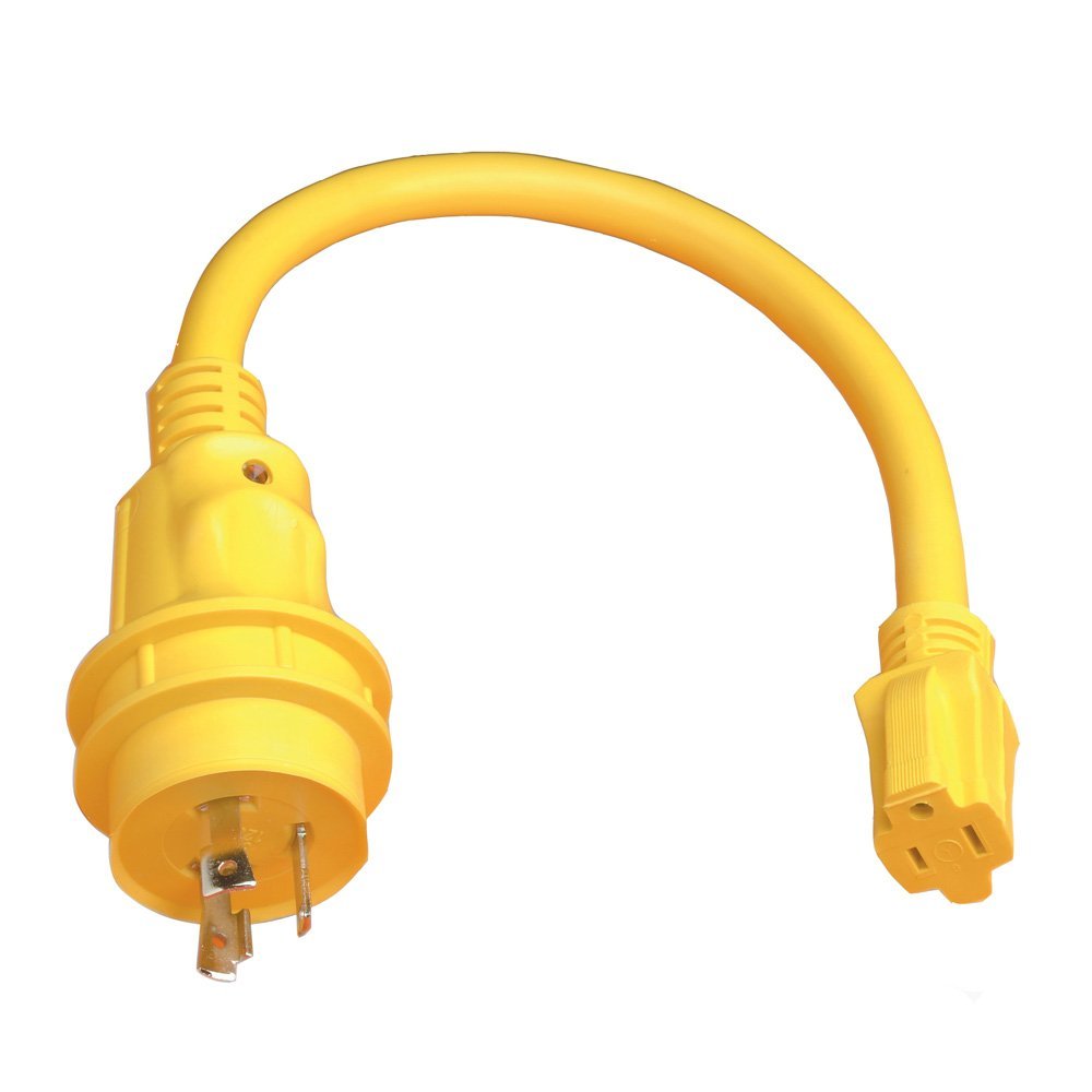 1 - Marinco Pigtail Adapter - 15A Female to 30A Male