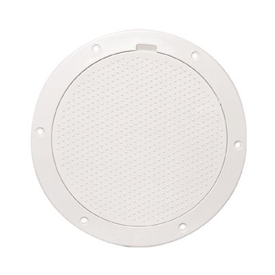 1 - Beckson 6" Non-Skid Pry-Out Deck Plate - White