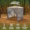 CLAM Pop Up Screen Tent, Outdoor Camping Gazebo Canopy, Traveler, 6' x 6', Brown view 3