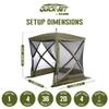 CLAM Quick-Set Traveler 6' x 6' Pop-Up Screen Tent, Green view 2