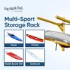 Wall-Mount 2-Place Log Kayak Storage Rack, Surfboard Garage Storages, Canoe Wall Racks, Surf Racks, Kayaks Wall Mount, Garage Canoe Storages - Natural view 4