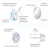 14k White Gold 4mm October Round Basket Cubic Zirconia Children Screwback Baby Girls Earrings view 4