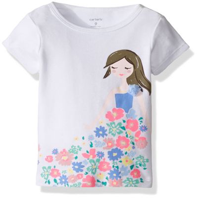 Carter's Baby Girls' Graphic Tee (Baby) - Flower Skirt - 3 Months