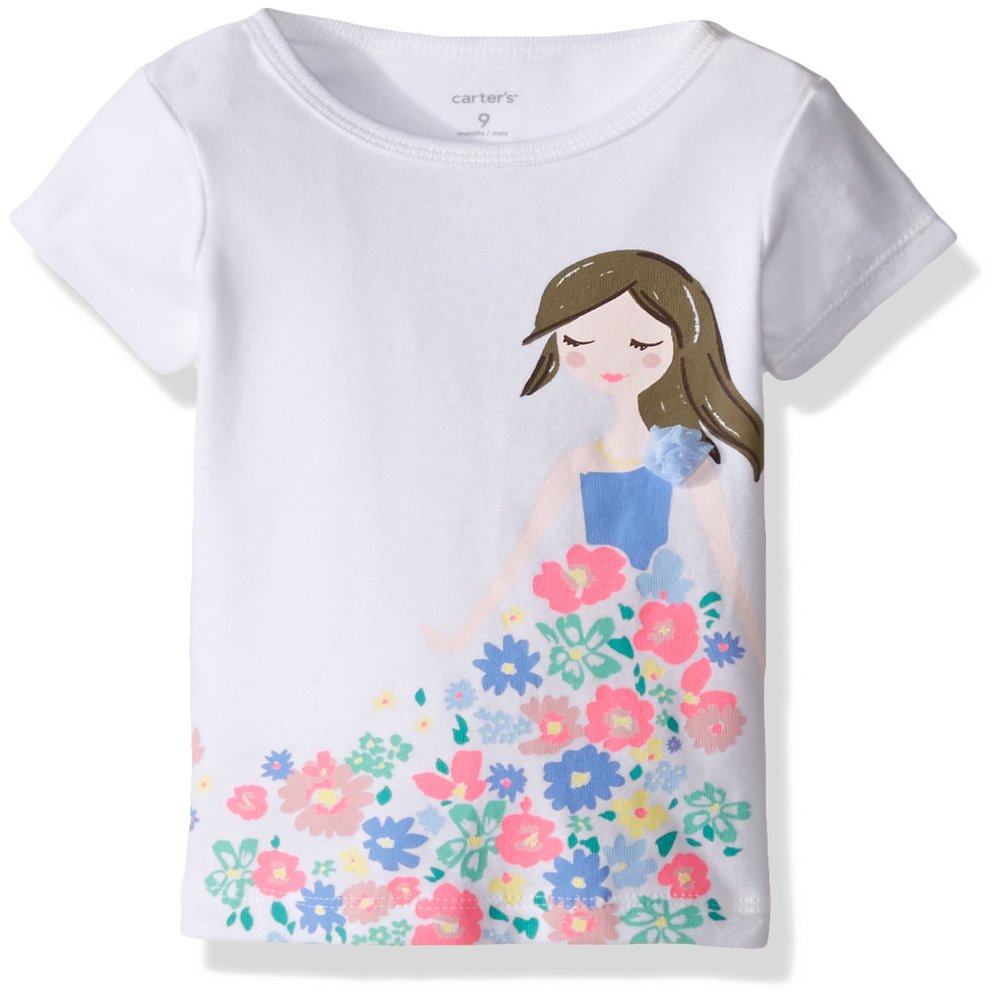 Carter's Baby Girls' Graphic Tee (Baby) - Flower Skirt - 3 Months