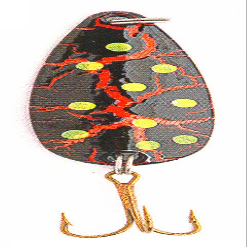 Sierra Spoon Lure, Bleeding Black/Chartreuse Dot, 1/2-Ounce