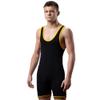 Matman 83 Adult Nylon Wrestling Singlet, Black/Gold, 2X-Large view 1