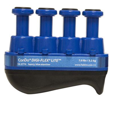 CanDo Digi-Flex Lite, Blue, Hand Exerciser for Finger Strengthening, Rehabilitation, and Therapy
