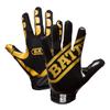 Battle Sports Ultra-Stick Wide Receiver Football Gloves - Adult & Youth Football Gloves - Adult X-Large, Vegas Gold/Black view 1