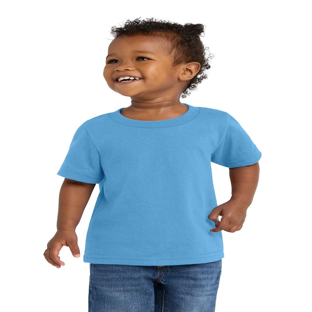 Port & Co Infant Core Cotton Tee-CAR54I-12M-Aquatic Blue