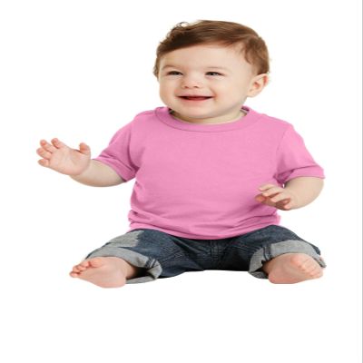 Port & Company Infant Core Cotton Tee. CAR54I 18M Candy Pink