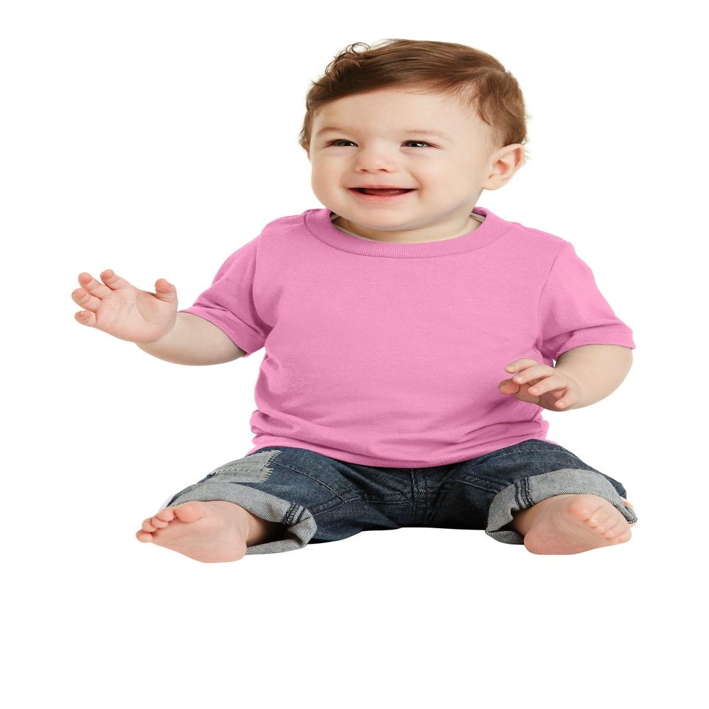 Port & Company Infant Core Cotton Tee. CAR54I 18M Candy Pink