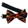 EmilyRose Couture Men's Special Prints Bow Ties (Medium-6-12 year olds, Orange Flames Hot Rod) view 2