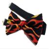 EmilyRose Couture Men's Special Prints Bow Ties (Medium-6-12 year olds, Orange Flames Hot Rod) view 3