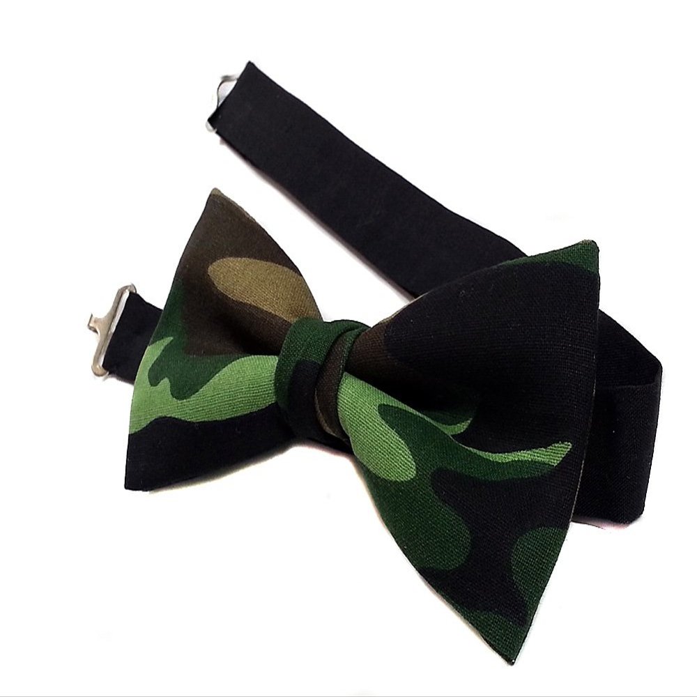 EmilyRose Couture Men's Special Prints Bow Ties (Adult-12 years or older, Camouflage/Military)