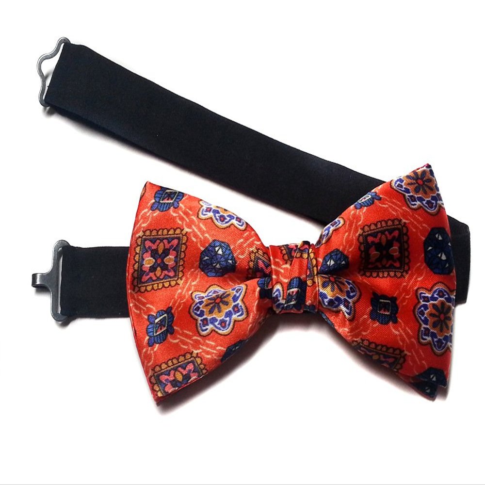 EmilyRose Couture Men's Special Prints Bow Ties (Adult-12 years or older, Silk Geometric)