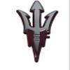 Arizona State University Metal Auto Emblem with Maroon Trim view 1