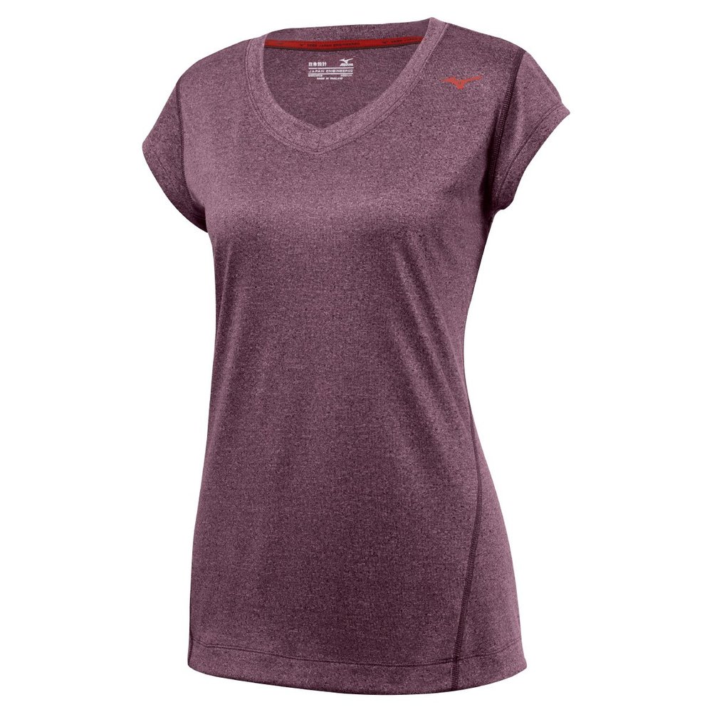 Mizuno Running Women's Inspire Capsleeve Tee, Fig, X-Small