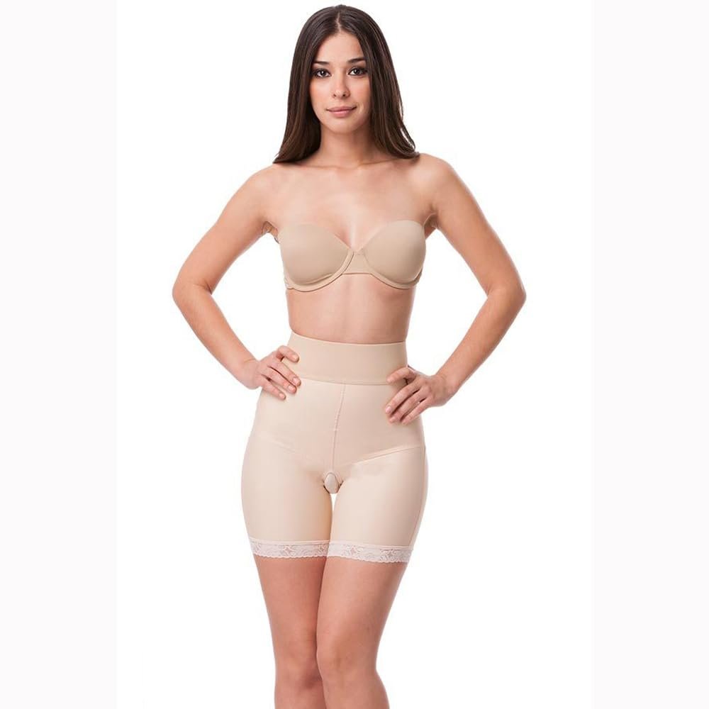 Isavela BE04 Stage 2 Open Buttock Enhancer Girdle-Mid Thigh-2XL-Black