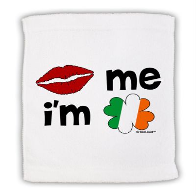 TOOLOUD Kiss and Irish Flag Shamrock - Kiss Me I'm Irish Micro Terry Sport Towel 11" x 18"