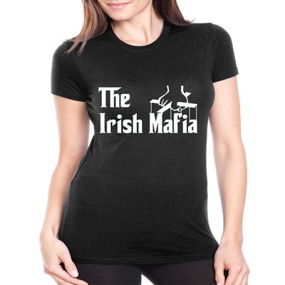 ALLNTRENDS Alltrends Women's Tee Shirt The Irish Mafia (2XL, Black)