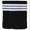 SKATERSOCKS 10" Kids Black tube socks with White stripes style 1 view 1