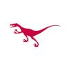Velociraptor Dinosaur Raptor - Vinyl Decal Sticker - 12" x 5.75" - Red view 1