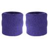 Suddora Wrist Sweatbands, Absorbent and Breathable Thick Cotton Bands for Working Out, Gymnastics, Basketball, Tennis, and Football, Multiuse Wristbands for Costumes and Cosplay (Pair) (Purple) view 1